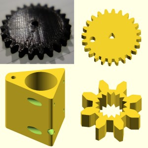 Various 3D printed parts